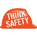 Accuform HARD HAT STICKERS THINK SAFETY 1 LHTL100RD LHTL100RD